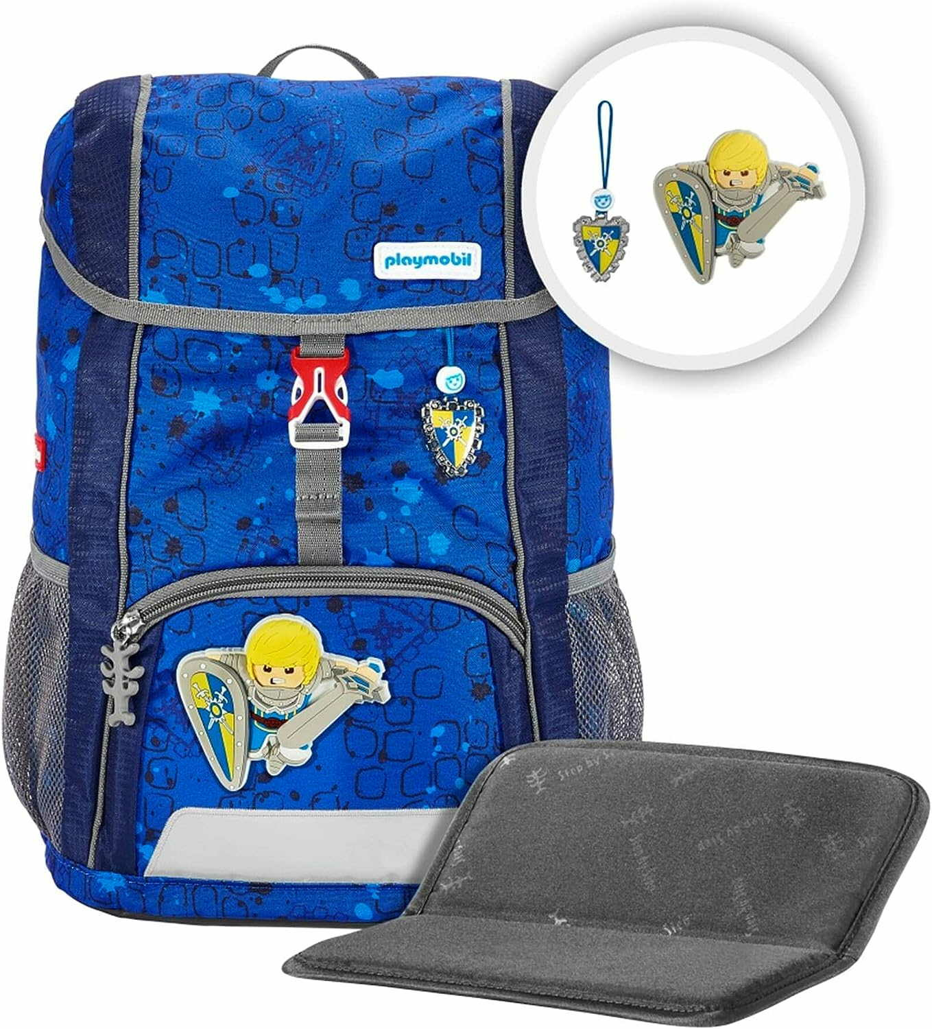 Step by Step Rucksack-Set Kid Playmobil "Novelmore Arwynn", mit Sitzkissen, ergo...